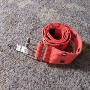 American Eagle M-Large Y2K Belt Womens Nylon Pink with Grommets